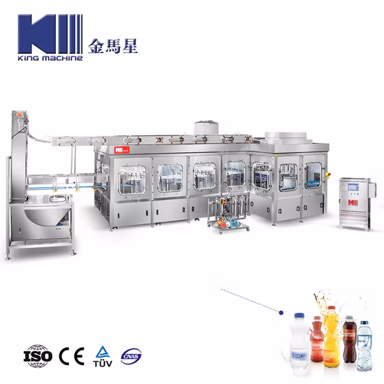 Automatic Pet Bottle Aseptic Hot Filler Juice Beverage Energy Drinks Soda Sparkling Water CSD Carbonated Soft Drink Bottling Dairy Filling Plant Packing Machine