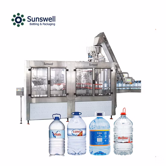 Zhangjiagang Automatic Bottle Washing Filling Capping Machine 3 in 1 5 Liter 10 Litre 5L 7L 10L Water Filling Machine