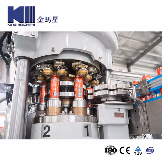 Automatic Aluminum Pet Can Beverage Liquid CSD Carbonated Soft Energy Drink Beer Hot Juice Tea Coffee Milk Sauce Honey Canning Filling Sealing Packaging Machine