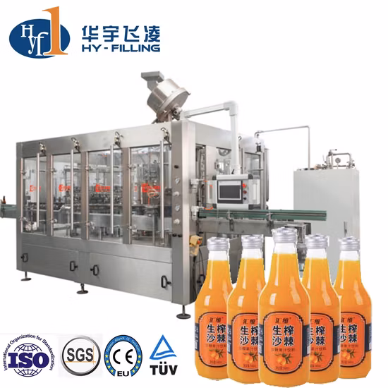 Glass/Pet Bottle Juice Tea CSD Carbonated Drinks Drinking Water Bottling Filling Machine